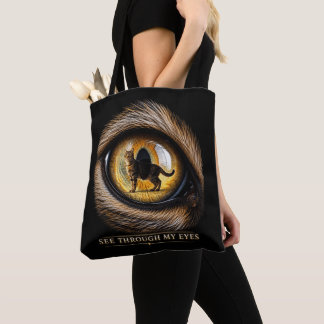 Bolso De Tela Los ojos de un gato nunca mienten