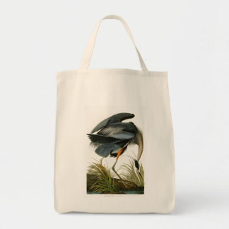 Bolso De Tela Los pájaros de Juan Audubon de la garza de gran