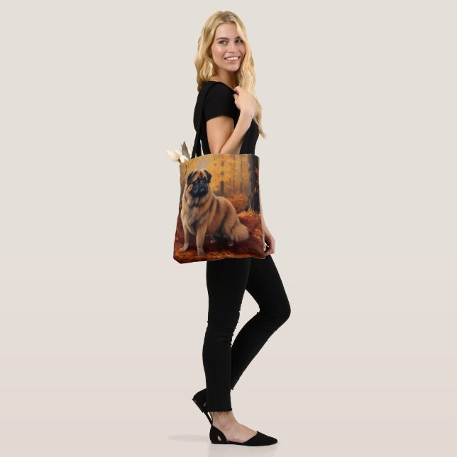 Bolso De Tela Los pekingeses en otoño se inspiran en las hojas (Puesto)
