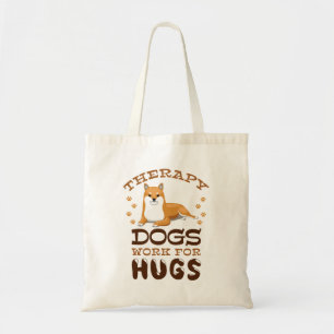 Bolso De Tela Los perros con terapia terapéutica trabajan para l