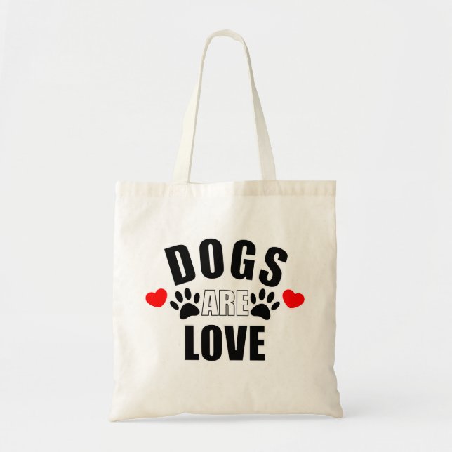 Bolso De Tela Los perros son amor (Frente)