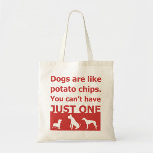 Bolso De Tela Los perros son como papas fritas
