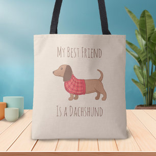 Bolso De Tela Los perros son mi perro preferido de la salchicha
