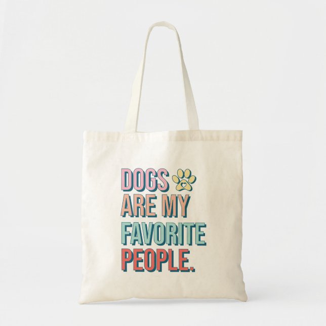 Bolso De Tela 'Los perros son mis favoritos' Tote Bag (Frente)
