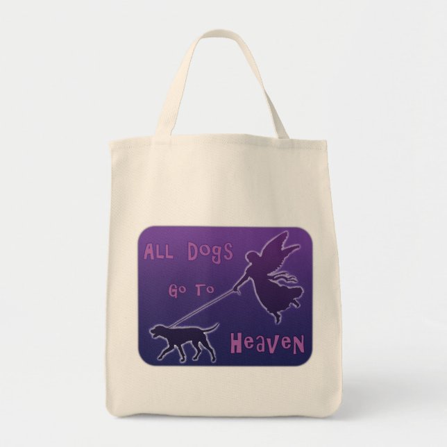 Bolso De Tela Los Perros Van Al Cielo (Frente)