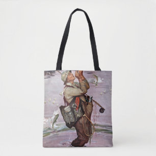 Bolso De Tela Los pescados están saltando