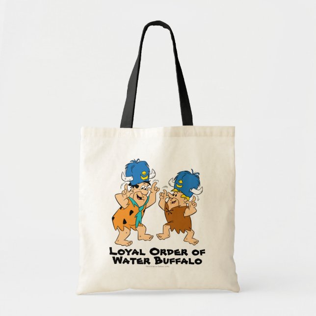 Bolso De Tela Los Picapiedra | Buffaloes de agua Fred y Barney (Frente)