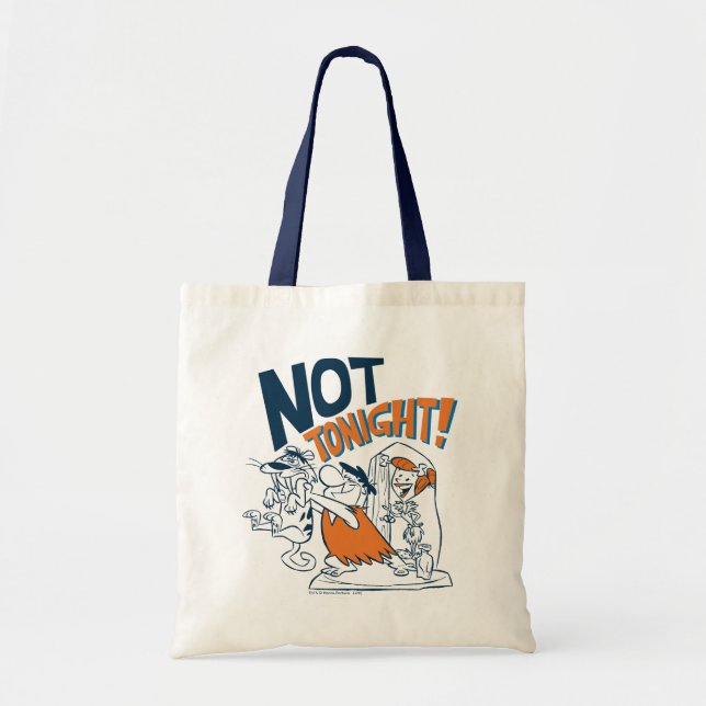 Bolso De Tela Los Picapiedra | No Esta Noche! (Frente)