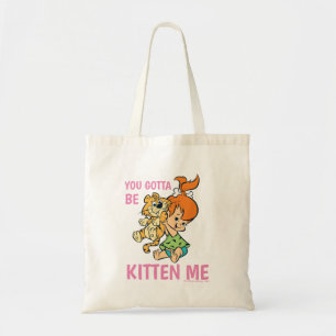 Bolso De Tela Los Picapiedra   Pebbles y su tigre