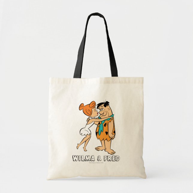 Bolso De Tela Los Picapiedra | Wilma Kissing Fred (Frente)