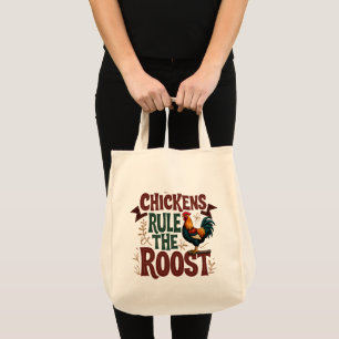 Bolso De Tela Los pollos gobiernan el Ilustracion agrícola más r