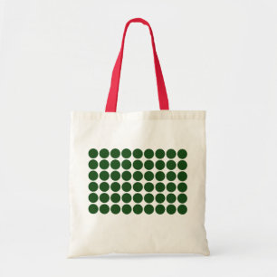 Bolso De Tela Los puntos verdes del polka en blanco