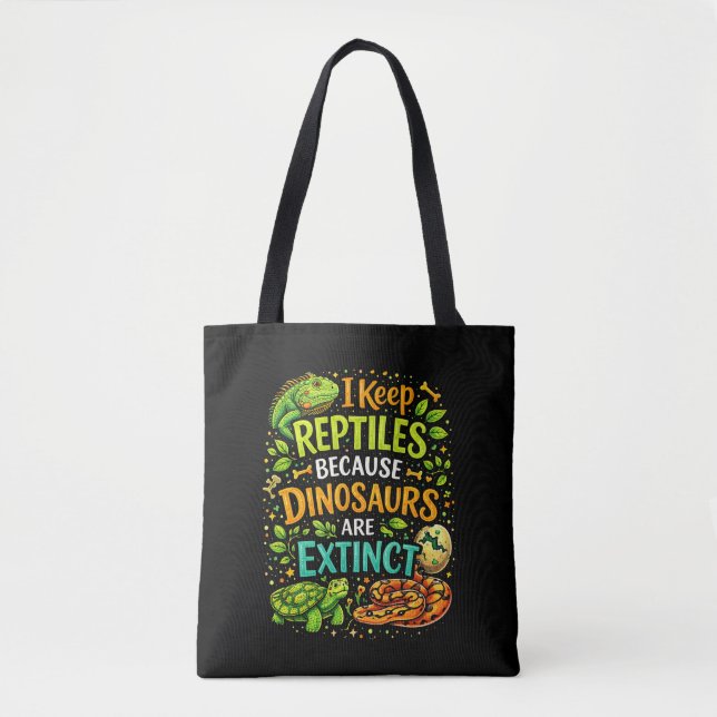 Bolso De Tela Los reptiles mandan (Anverso)