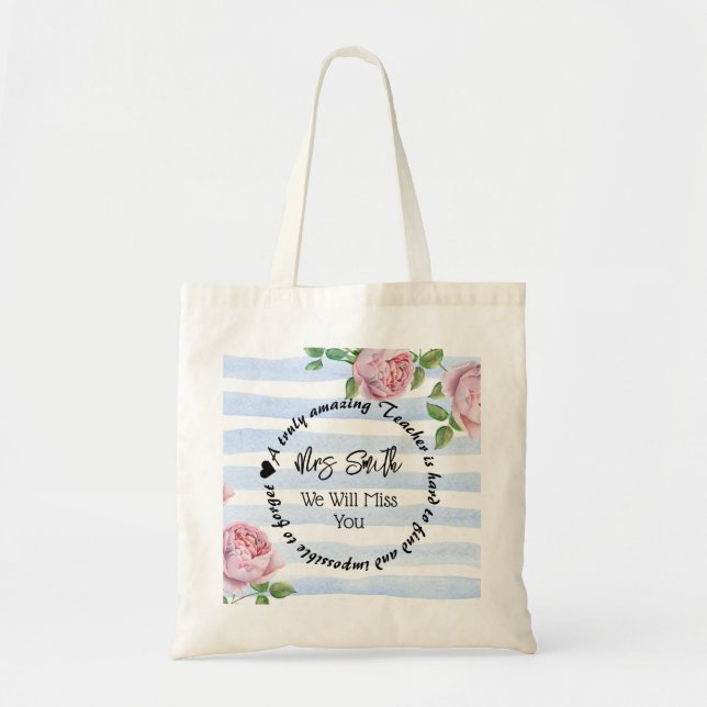 Bolso De Tela Los rosas rosados del cuarto de niños le agradecen (Frente)