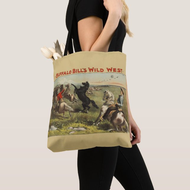 Bolso De Tela Los salvajes caballos occidentales de Buffalo Bill (Detalle)