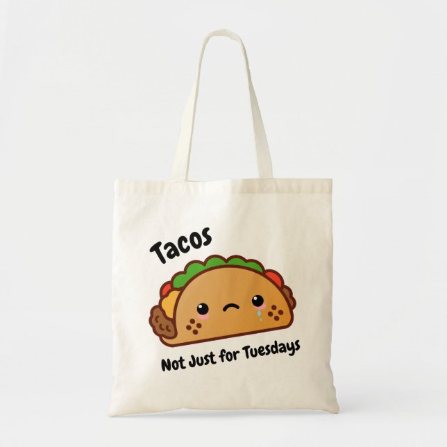 Bolso De Tela Los tacos graciosos no son solo los martes (Frente)