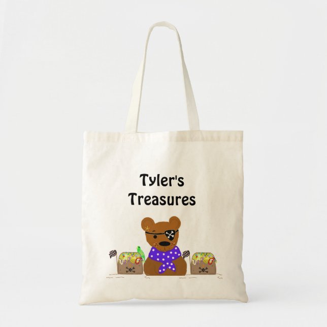 Bolso De Tela Los tesoros piratas de los pequeños osos (Frente)