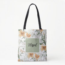 Los Tigres Lilies, verde suave, Tote