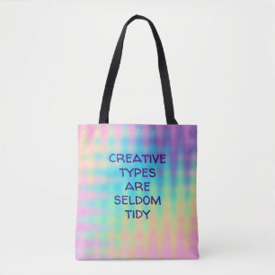Bolso De Tela "Los tipos creativos rara vez son mareados" diseño