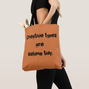 Bolso De Tela "Los tipos creativos rara vez son maricas" Naranja