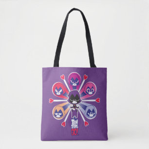 Bolso De Tela ¡Los titanes adolescentes van! Emoticlones del