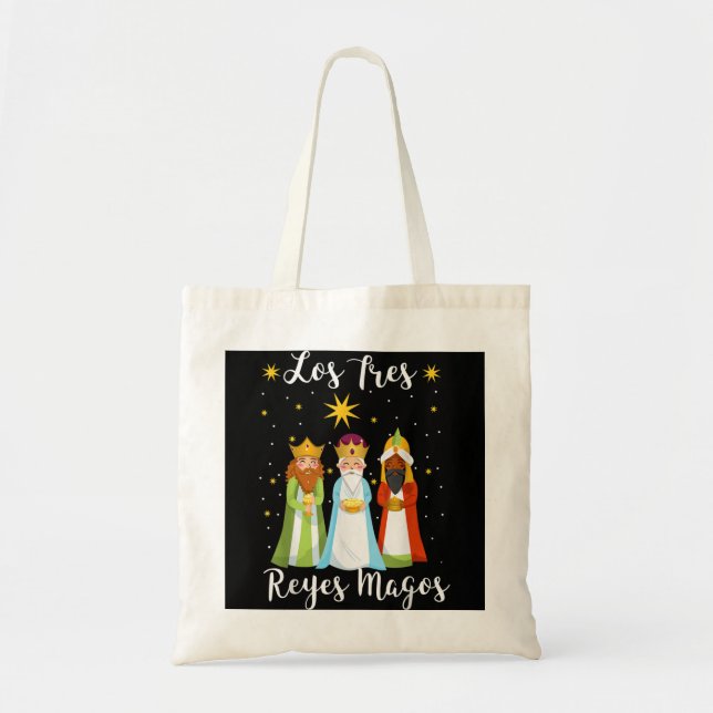 Bolso De Tela los tres reyes magos tepanía día tres (Frente)