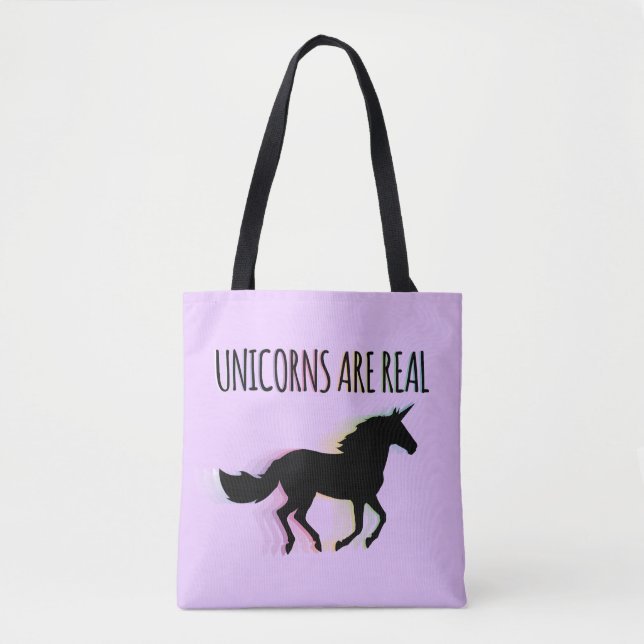 Bolso De Tela Los unicornios son reales (Anverso)