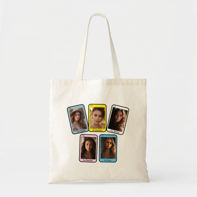 Bolso De Tela Loteria Juego de Bingo Mexicano Bachelorette (Frente)
