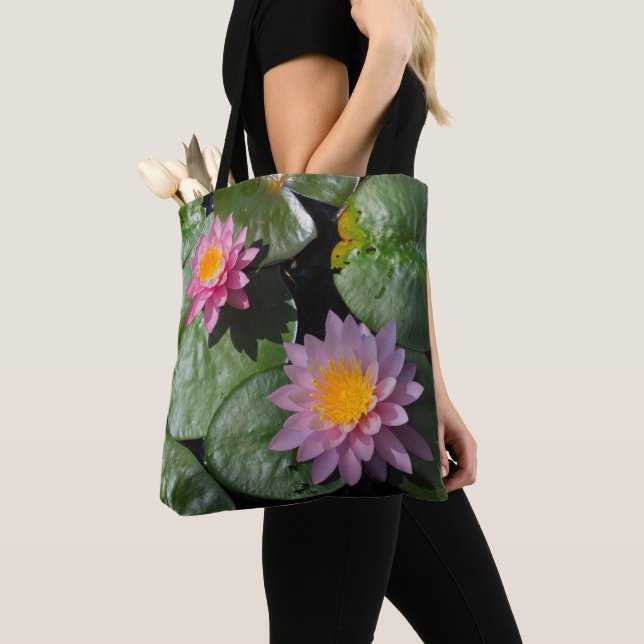 Bolso De Tela Loto rosa perfecto (Detalle)