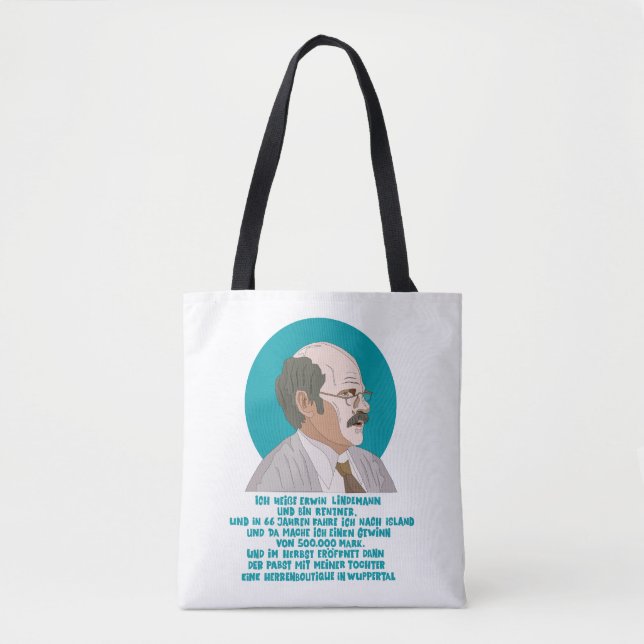 Bolso De Tela Lottogewinner Erwin Lindemann - Loriot - Funny (Anverso)
