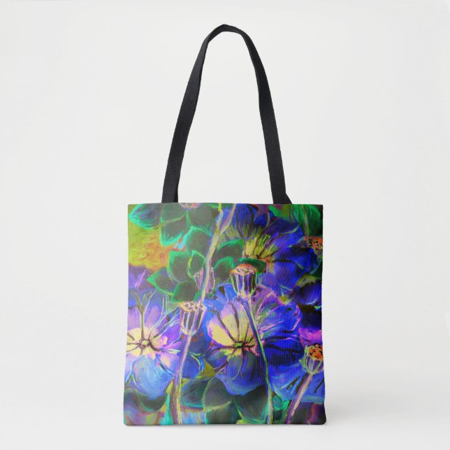 Bolso De Tela Lotus Garden (Anverso)