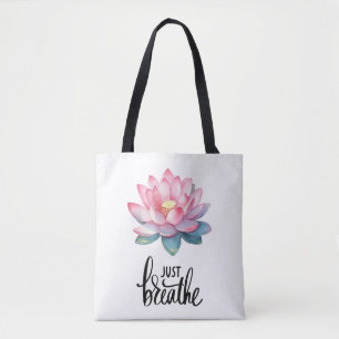 BOLSO DE TELA LOTUS JUST BREATER CANVAS TOTE BAG