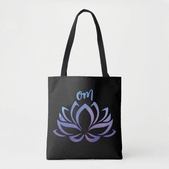 Bolso De Tela Lotus Om Purple (Anverso)