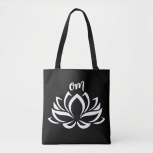 Bolso De Tela Lotus Om White