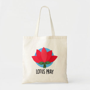 Bolso De Tela Lotus Pray Funny Plant Pun