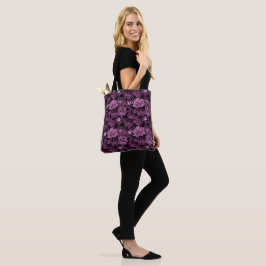 Bolso De Tela Lótus rojo-violeta con estampado