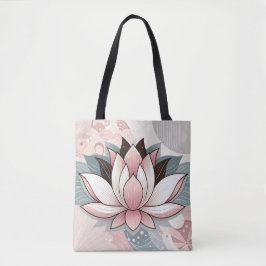 Bolso De Tela Lotus rosa