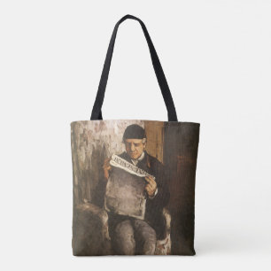 Bolso De Tela Louis Auguste Cezanne Padre del artista leyendo