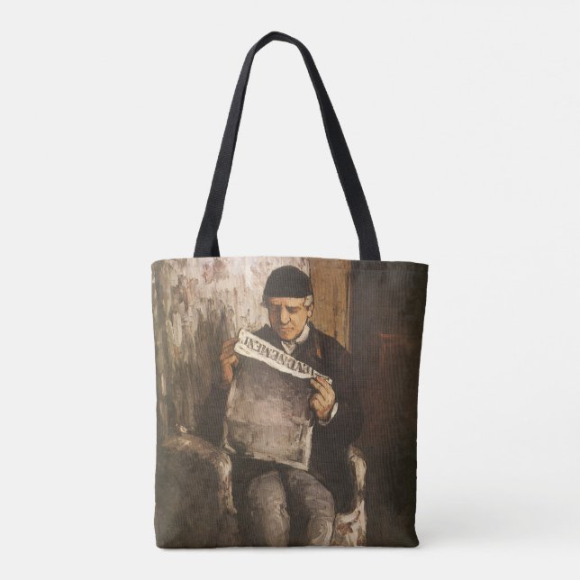 Bolso De Tela Louis Auguste Cezanne Padre Del Artista Leyendo (Reverso)