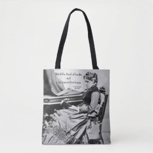 Bolso De Tela Louisa puede Alcott encariñado con la fotografía