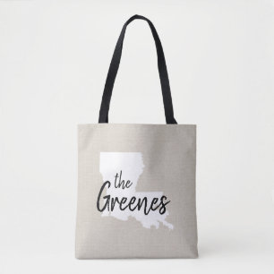 Bolso De Tela Louisiana Familia Monogram State Tote Bag