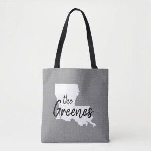 Bolso De Tela Louisiana Familia Monogram State Tote Bag