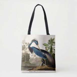 Bolso De Tela Louisiana Heron, 1834, Desde los pájaros de Améric