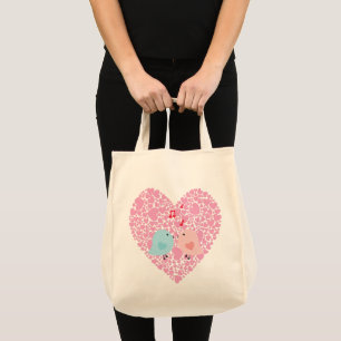 Bolso De Tela Love Birds Tote Bag