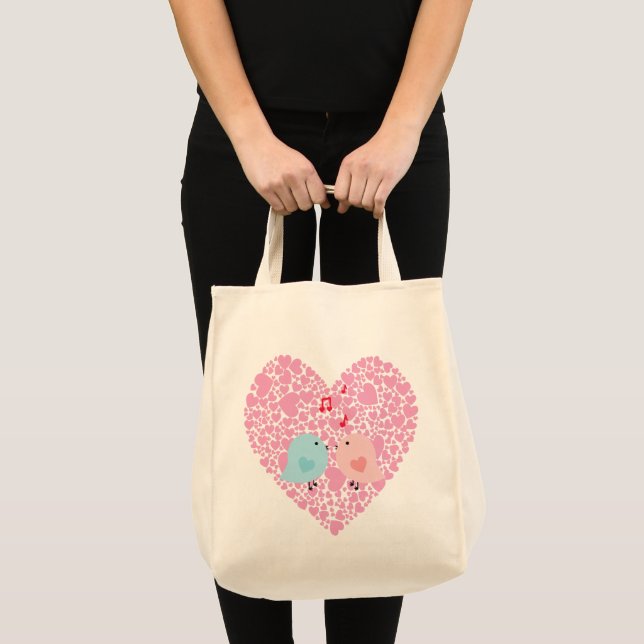 Bolso De Tela Love Birds Tote Bag (Anverso (producto))