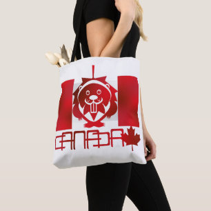 Bolso De Tela LOVE Castor/ Maple Bandera Canada by Masanser