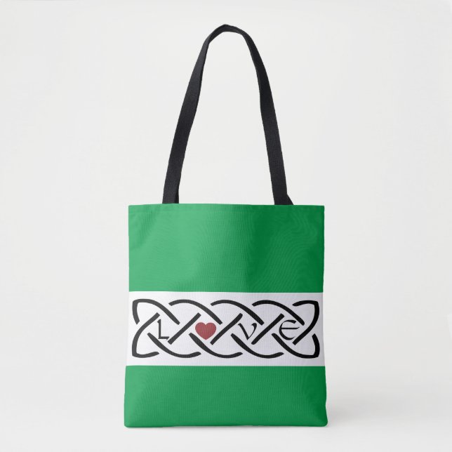 Bolso De Tela Love Celtic Knot (Anverso)