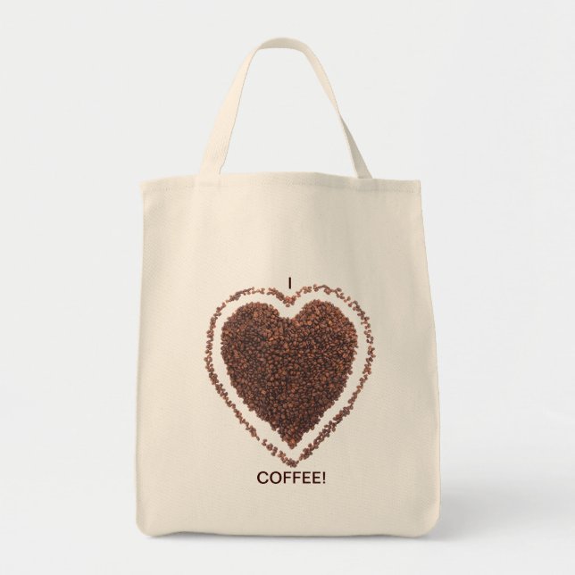 Bolso De Tela Love Coffee (Frente)