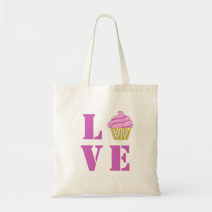Bolso De Tela Love Cupcake Tote Bag