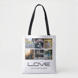 Bolso De Tela Love Dog Family Portrait Collage Design